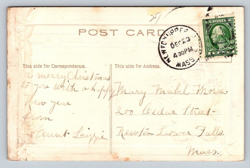 1915  Christmas  Xmas Greetings   Postcard