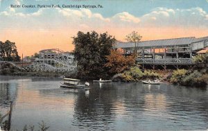 Cambridge Springs Pennsylvania Perkins' Park Roller Coaster Postcard AA45005