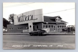 RPPC WITKE'S CAFE CLEAR LAKE IOWA REAL PHOTO POSTCARD (c.1950s)