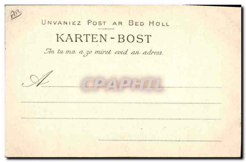 Old Postcard Folklore The old weaver Locronan