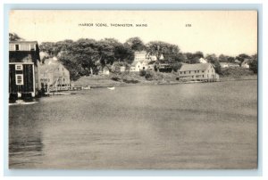 c1910 View Of Harbor Scene Thomaston Maine ME Unposted Antique Postcard  