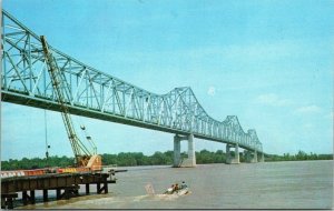 Helena Bridge Arkansas AR Mississippi River Postcard VTG UNP Vintage Unused 