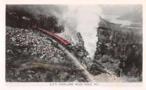 Yoho British Columbia CPR Main Line Tinted Real Photo Antique Postcard K84361