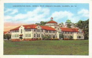 VALDOSTA, GA Georgia STATE WOMAN'S COLLEGE~Administration Bldg  c1940's Postcard