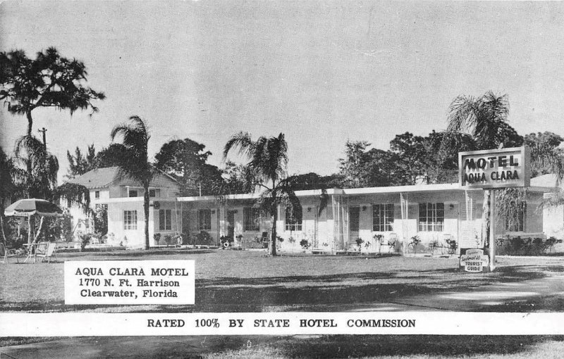 CLEARWATER, Florida FL   AQUA CLARA MOTEL~MO Richardson  Roadside   Postcard