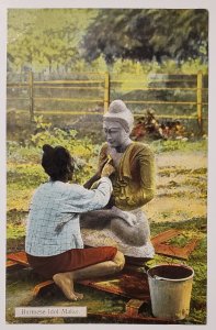 Bermuda Burmese Idol Maker Sculpter Occupational Artist Postcard W30