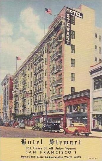 California San Francisco Hotel Stewart Curteich