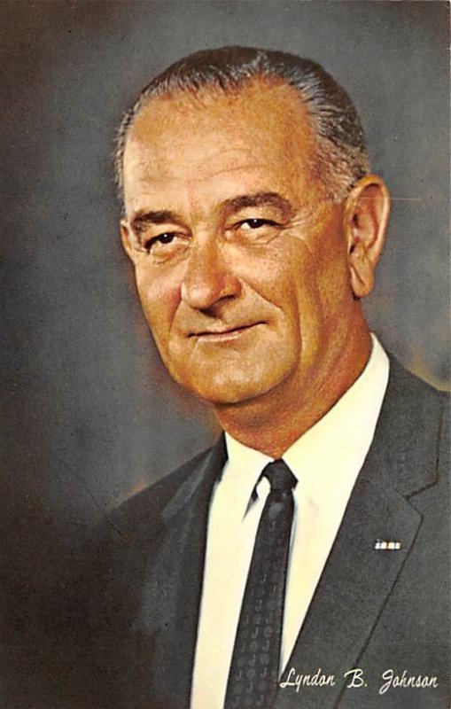 Lyndon B. Johnson 36th President of United States View Postcard Backing 