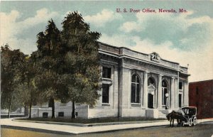 H22/ Nevada Missouri Postcard c1910 U.S. Post Office Building