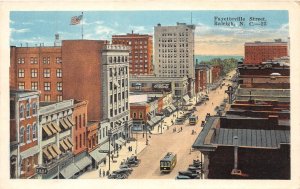 J51/ Raleigh North Carolina Postcard c1910 Fayetteville Street Trolley 79