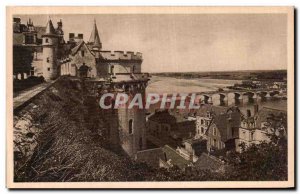 Old Postcard View On The Loire Amboise and La Terrasse Du Chateau