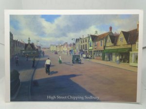 High Street Chipping Sodbury Vintage Style Art Painting Postcard by Jack Russell