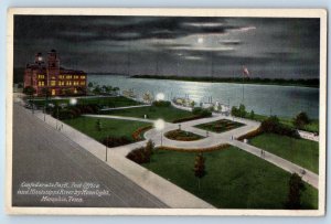 1914 Memphis Tennessee Postcard Confederate Park Post Office Mississippi River