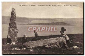 Old Postcard Dolmen Standing Stone Standing Stone Morgat The Republican and t...