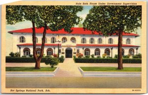 Hot Springs National Park, Arizona, Hale Bath House Under Government, Postcard