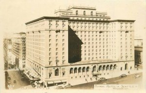 Aerial Automobiles Olympic Hotel Seattle Washington RPPC Photo Postcard 20-2012