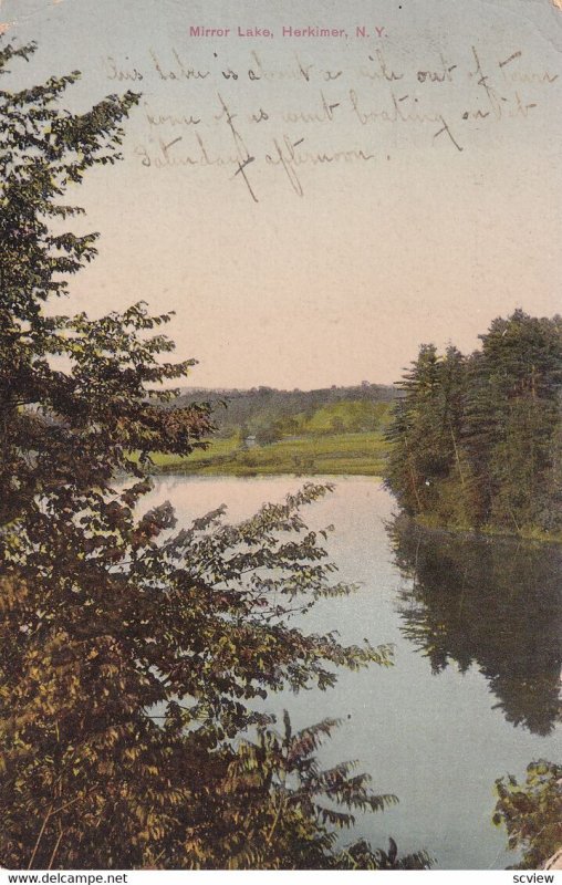 HERKIMER, New York, PU-1909; Mirror Lake