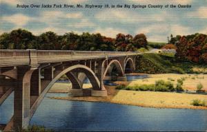 Missouri Bridge Over Jacks Fork River Missouri Highway 19 In Big Springs Coun...