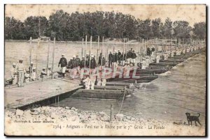 Old Postcard Avignon Bridge over the Rhone by 7 Genie parade