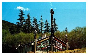 Postcard NATIVE INDIAN SCENE Ketchikan Alaska AK AT5456