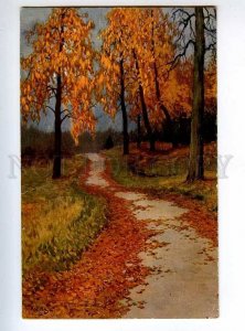 224020 RUSSIA Germashev Golden Autumn IDM #80 vintage postcard