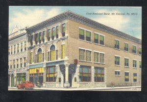 MOUNT MT. CARMEL PENNSYLVANIA PA. FIRST NATIONAL BANK VINTAGE POSTCARD