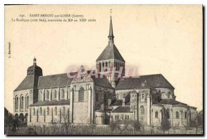 Old Postcard Saint Benoit sur Loire Loiret The South coast basilica built fro...