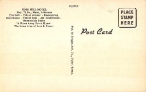 Mena Arkansas Rose Hill Motel Street View Antique Postcard K26928