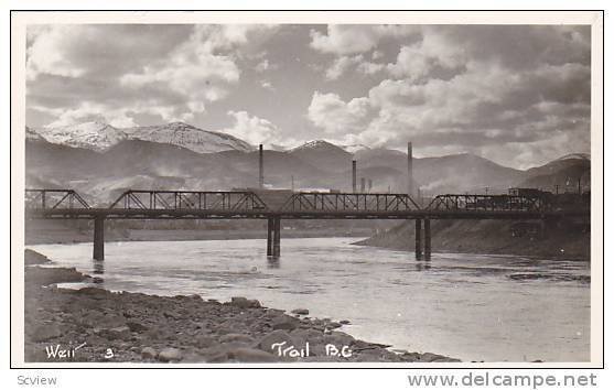 RP, Bridge, Trail, British Columbia, Canada, 1920-1940s