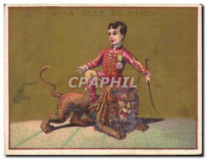 Chromo has the city of Paris and Coustard Duvanel Circus Lion Tamer