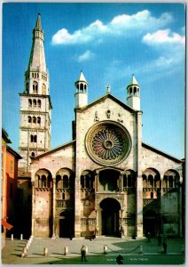 The Front Of The Cathedral Modena Italy Roman Catholic Church Postcard