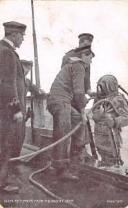 England Deep Sea Diver Returning From The Mighty Deep Postcard