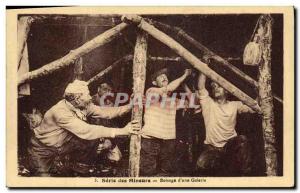 Postcard Old Mine Miners Mines Boissage d & # 39A gallery