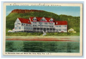 1951 La Normandie Hotel and Ste Anne Perce Quebec Canada Posted Postcard