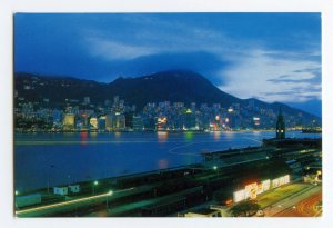 Postcard Hong Kong Harbour By Night Hong Kong Continental View Card