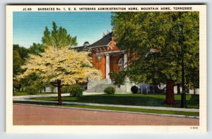 Tennessee Mountain Home US Veterans Administration Home Postcard Linen Unposted