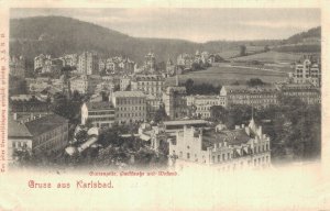 Czech Republic Karlovy Vary Gruss Aus Karlsbad Vintage Postcard 08.11