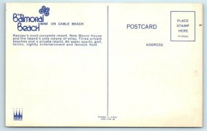 NASSAU, BAHAMAS ~ Cable Beach BALMORAL BEACH HOTEL Pool 1960s-70s Postcard