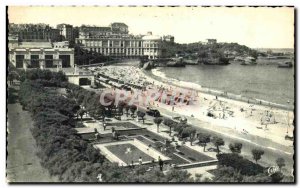 Old Postcard Biarritz La Grande Plage to the Casino Bellevue