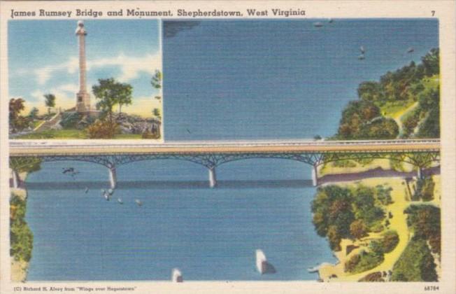 West Virginia Sheperdstown James Rumsey Bridge and Monument