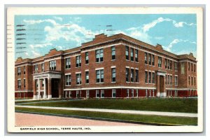 Vintage 1922 Postcard Garfield High School Building Terre Haute Indiana