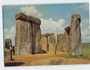 Postcard Stonehenge Wiltshire Interior of Circle Looking North England