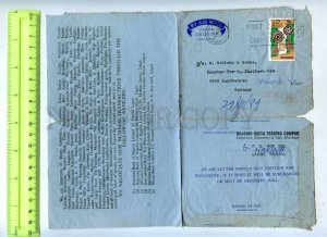 420998 NIGERIA to GERMANY aerogramme Old real posted folding postal COVER 