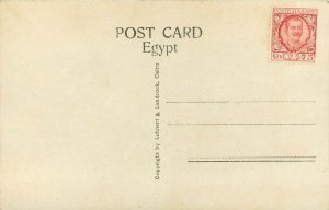 Vintage Egypt RPPC Postcard; Lemonade Seller, Man with Huge Bottle Street Vendor