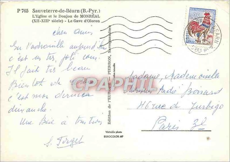 Postcard Modern Sauveterre de Bearn (B Pyr) The Church and the Dungeon Monrea...