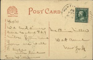 Huntington MA The Park c1910 Postcard