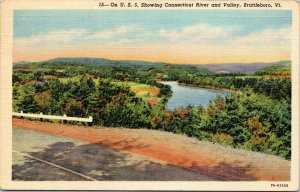 postcard Brattleboro Vermont - US 5 Connecticut River and Valley