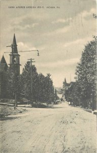 Postcard 1909 Pennsylvania Dubois Long Avenue West Johnston undivided PA24-1154