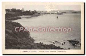 Old Postcard Carantec Finistere Greve Porspol taking the chair of the Cur