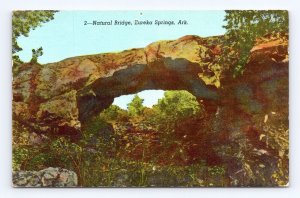 Natural Bridge Eureka Springs Arkansas AR Linen Postcard B15